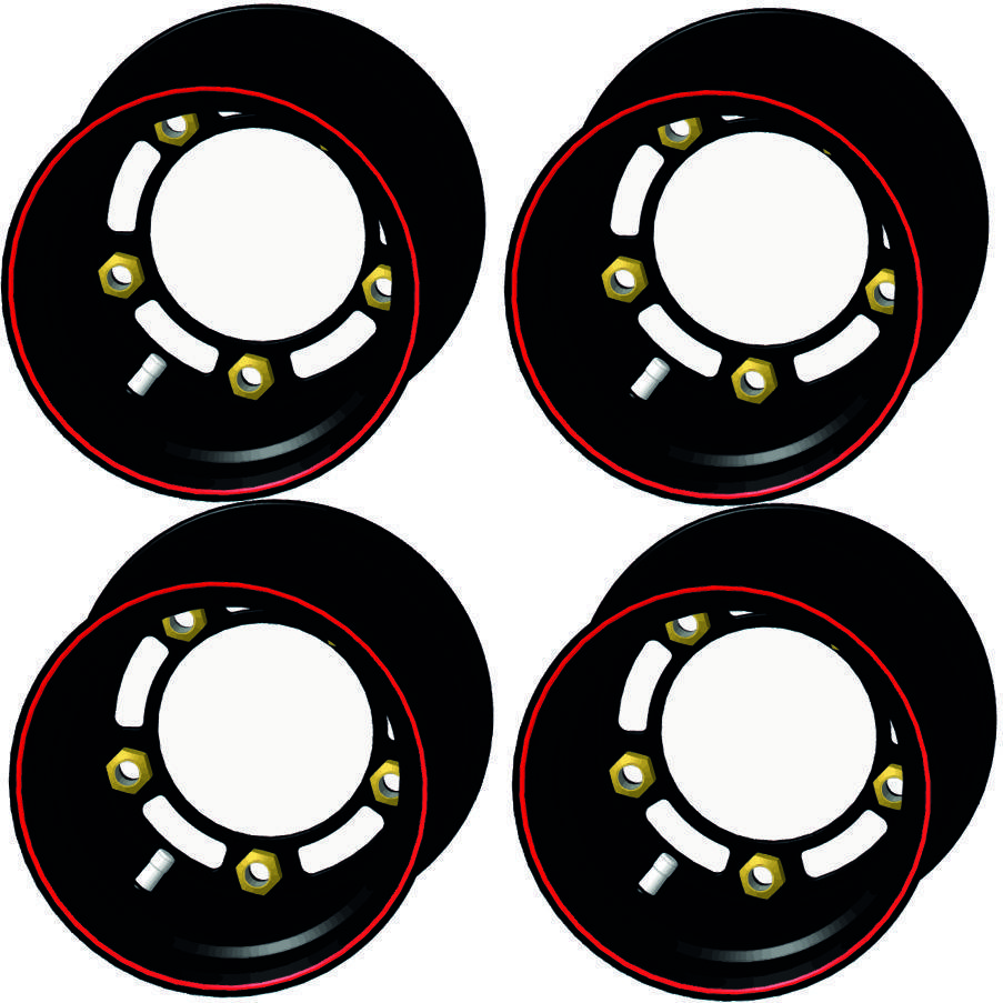 15 Bassett Rims Set (Lugnuts) Hurd Hobbies