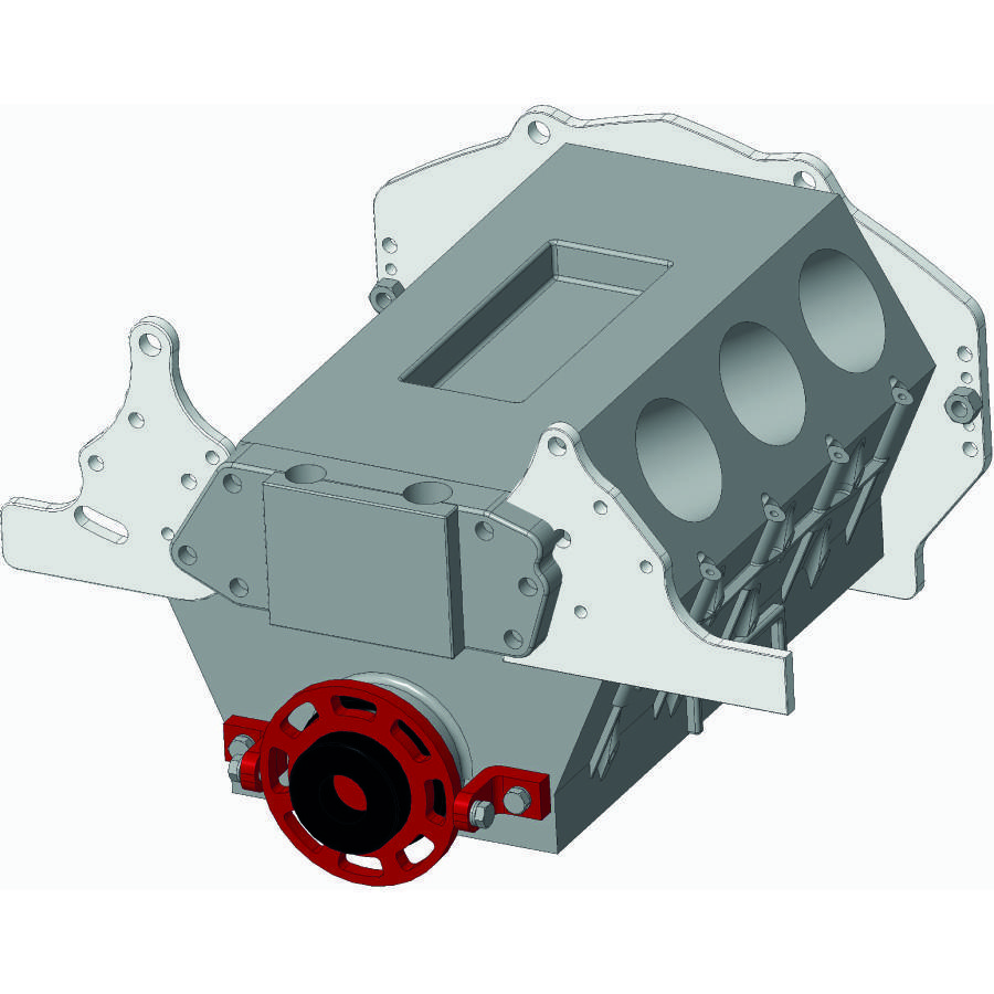 Engine Block with Mount Plates Hurd Hobbies